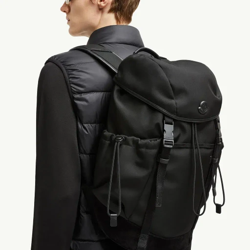 Tech Suede-Trimmed Water-Repellent Backpack