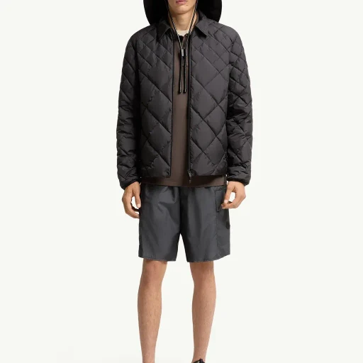 Atria Diamond-Quilted Down Shirt Jacket