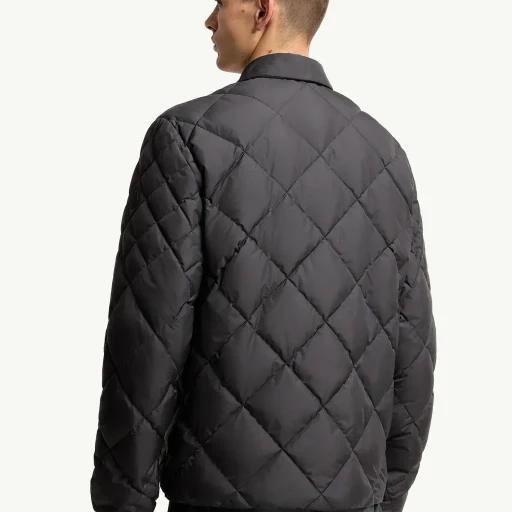 Atria Diamond-Quilted Down Shirt Jacket