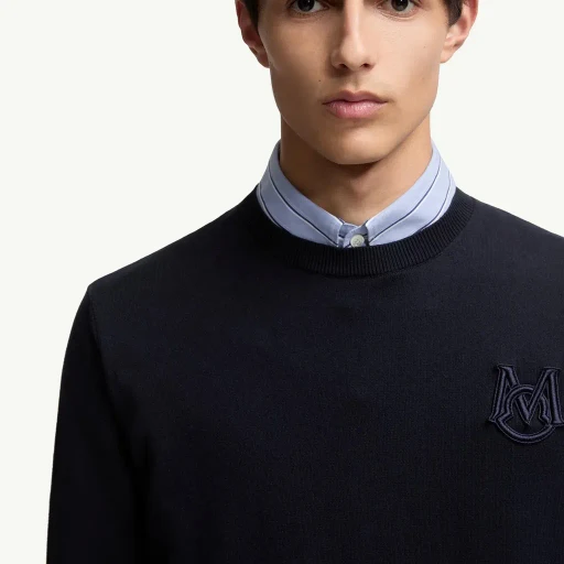 Embroidered Monogram Cotton Jumper