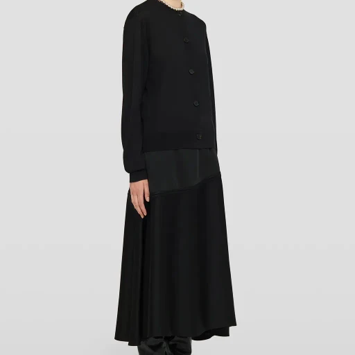 Cashmere Blend Crew-Neck Cardigan