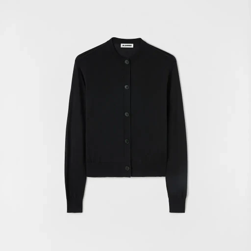 Cashmere Blend Crew-Neck Cardigan