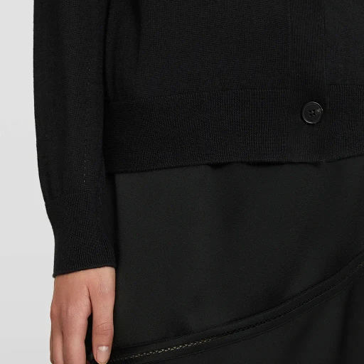 Cashmere Blend Crew-Neck Cardigan