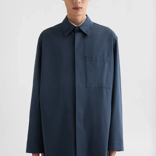 Cotton Blend Poplin Coat