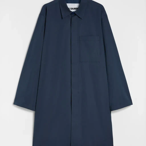 Cotton Blend Poplin Coat