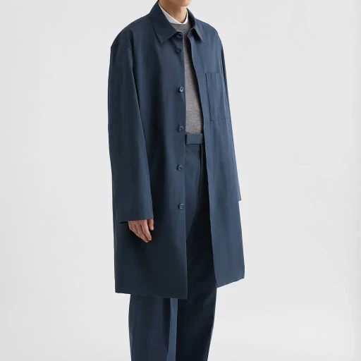 Cotton Blend Poplin Coat