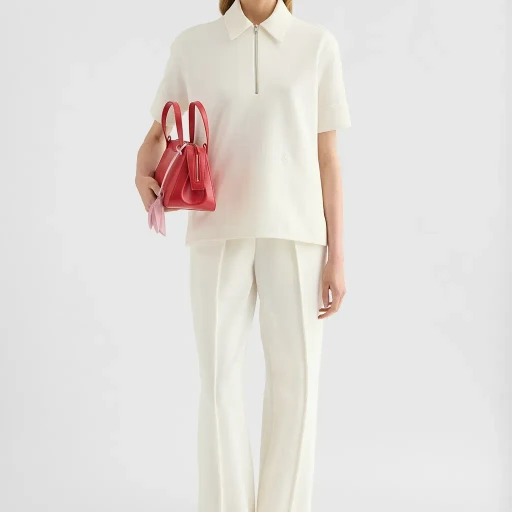 Cotton Blend Polo T-Shirt