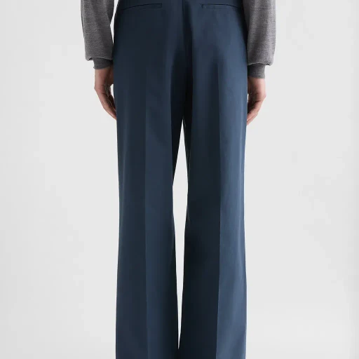 Cotton Blend Poplin Trousers