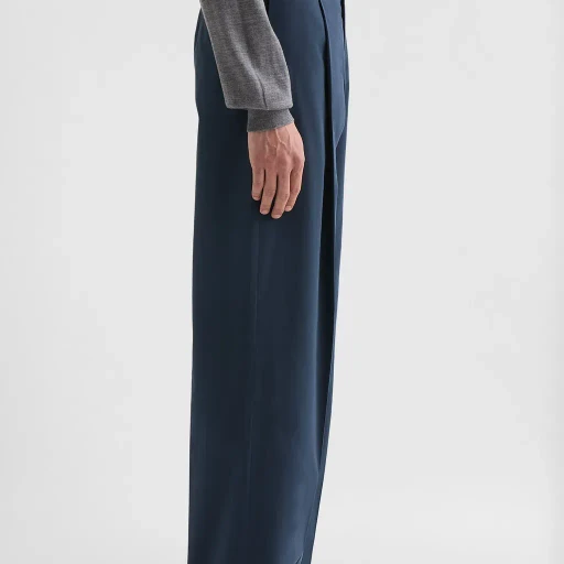 Cotton Blend Poplin Trousers