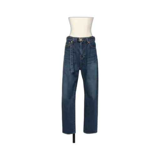 Belted Straight Jeans