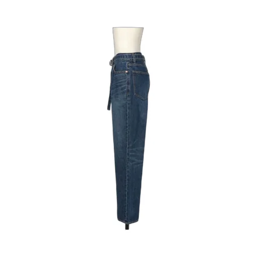 Belted Straight Jeans