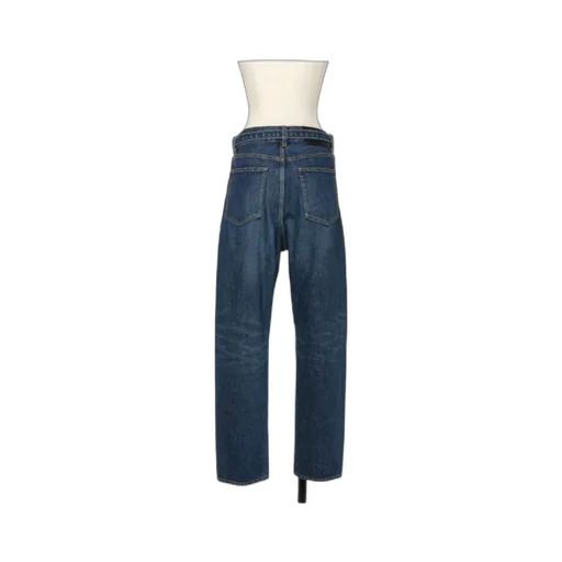 Belted Straight Jeans