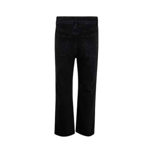 Straight-Leg Belted Cropped Jeans
