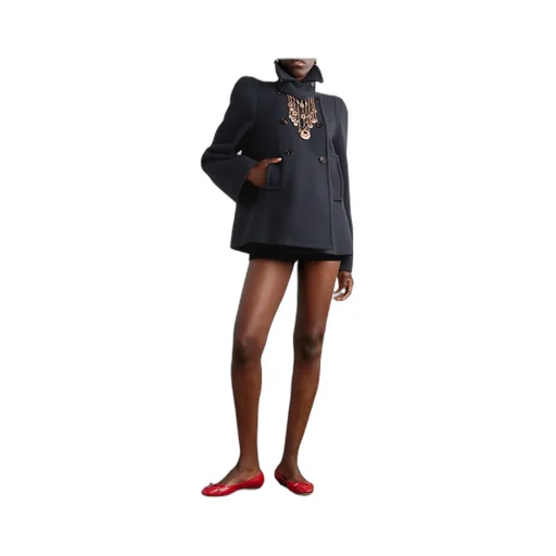 Double-Breasted Cropped Jacket