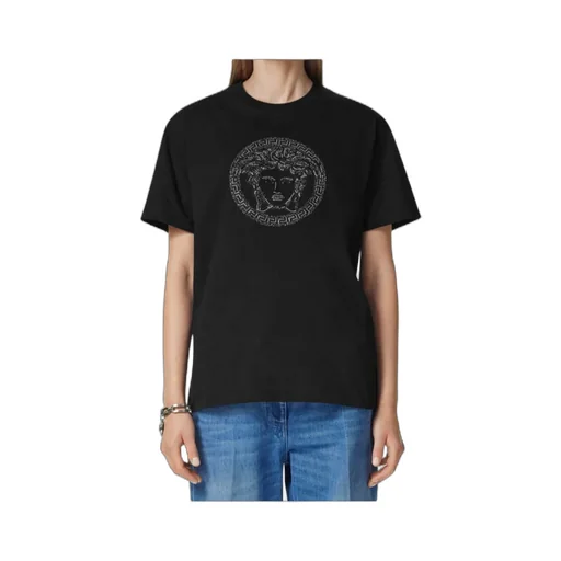 Versace Logo-Embellished Crewneck T-Shirt