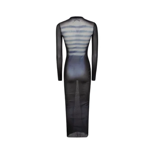 Mesh Round-Neck Dress