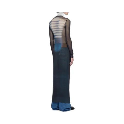 Mesh Round-Neck Dress
