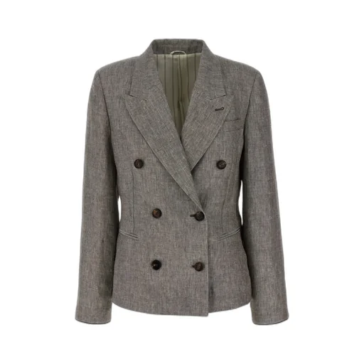 Brunello Cucinelli Double-Breasted Twill Blazer