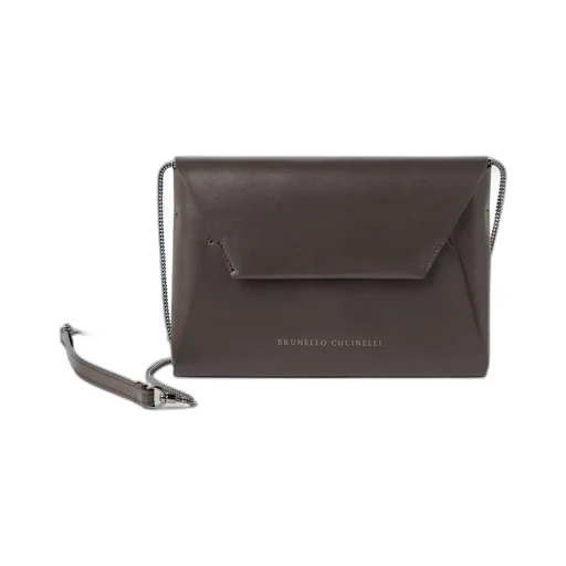 Brunello Cucinelli Duo Foldover Top Clutch Bag