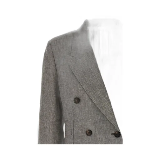 Brunello Cucinelli Double-Breasted Twill Blazer