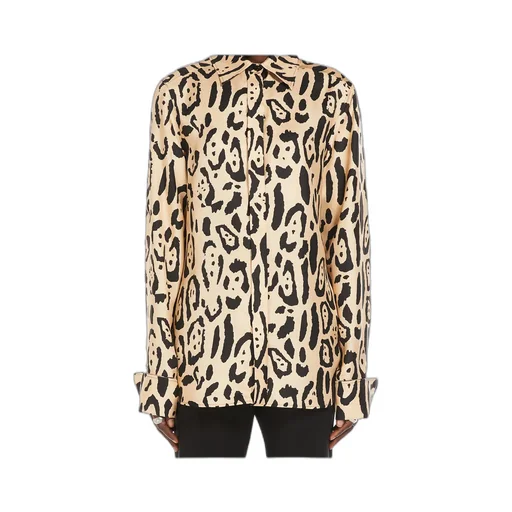 Sportmax Armony Animal Patterned Long-Sleeved Shirt