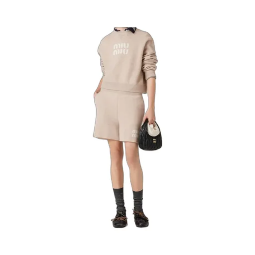 Miu Miu Logo-Intarsia Crewneck Jumper