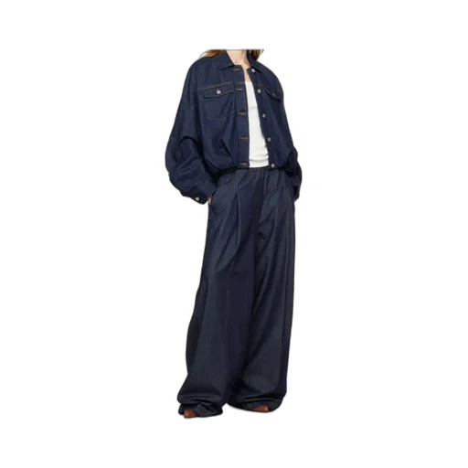 Long-Sleeved Denim Coat