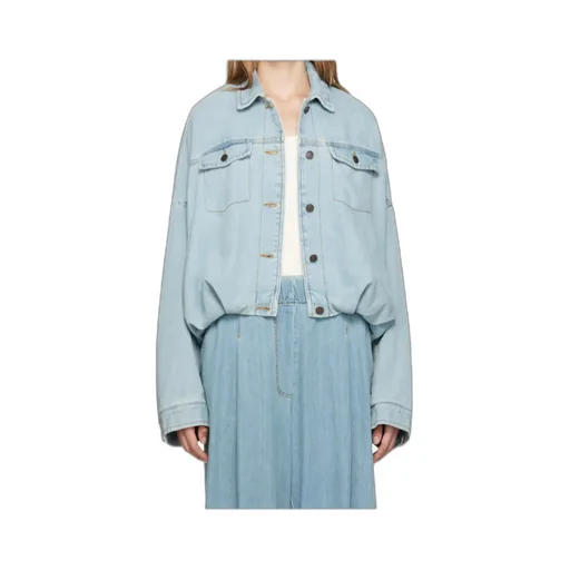 Long-Sleeved Denim Coat