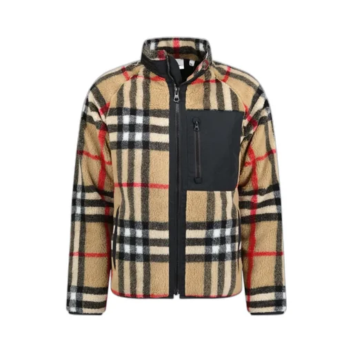 Long-Sleeved Checked Jacket