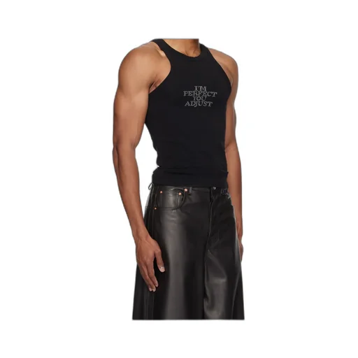 Embellished-Letter Tank Top