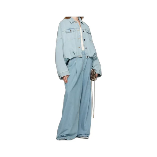 Long-Sleeved Denim Coat
