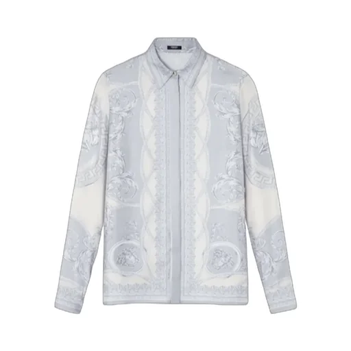 Versace Barocco-Printed Long-Sleeved Shirt