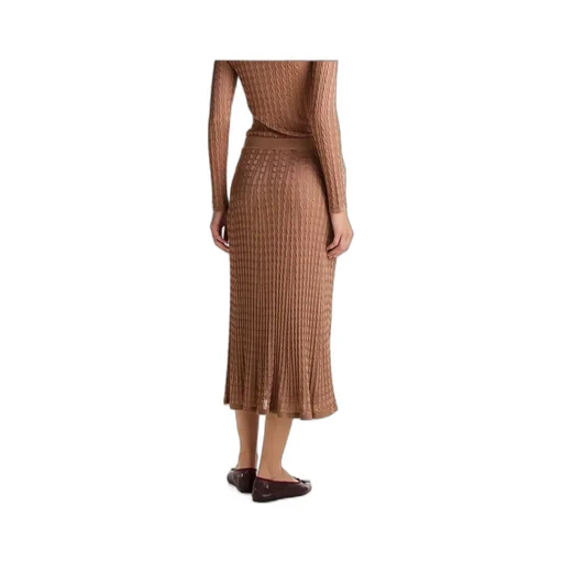 Coarse Knitted Mid-Length Skirt