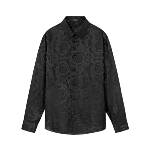 Versace Barocco-Jacquard Button-Up Shirt