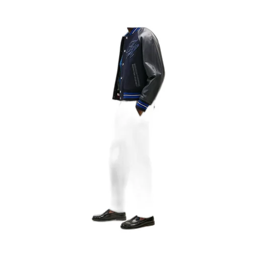 Twill Pleated Tapered Leg Chinos
