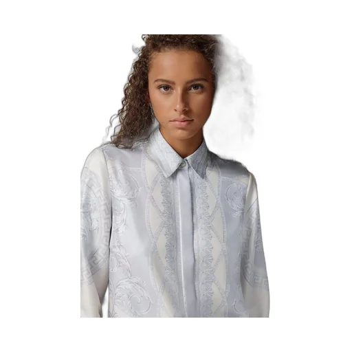 Versace Barocco-Printed Long-Sleeved Shirt