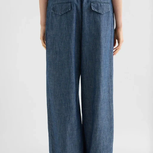 Cotton Chambray Trousers