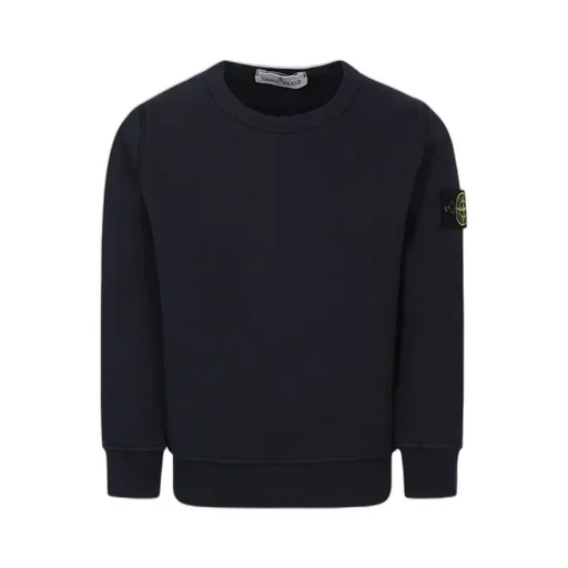 Stone Island Junior Logo-Patch Crewneck Sweatshirt