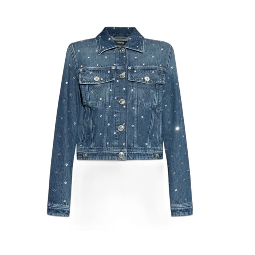 Versace Shimmering Appliques Denim Jacket