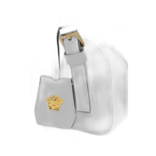 Versace Logo Plaque Zipped Tote Bag