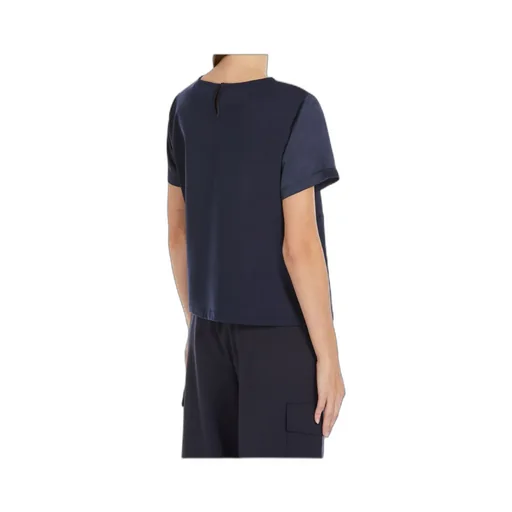 Satin And Jersey T-Shirt