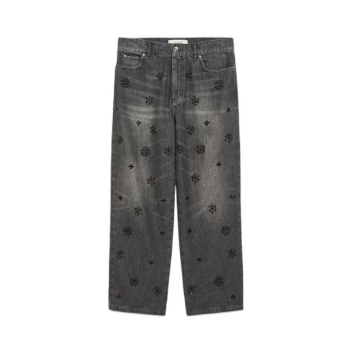 Sequinned Denim Jeans