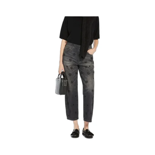 Sequinned Denim Jeans