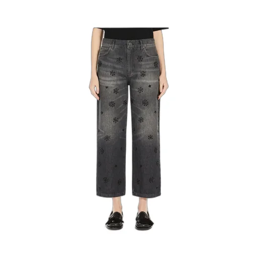 Sequinned Denim Jeans