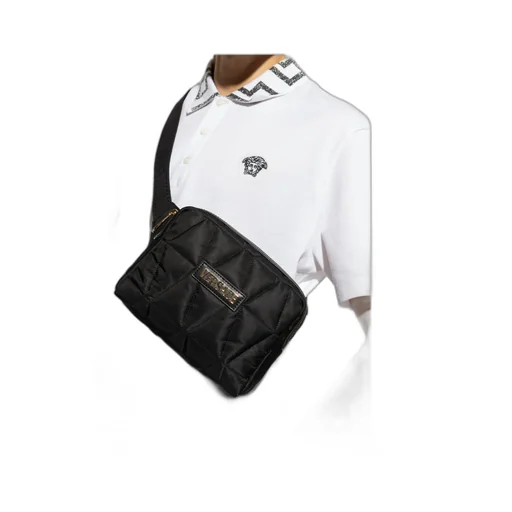 Versace Logo Plaque Zipped Belt Bag
