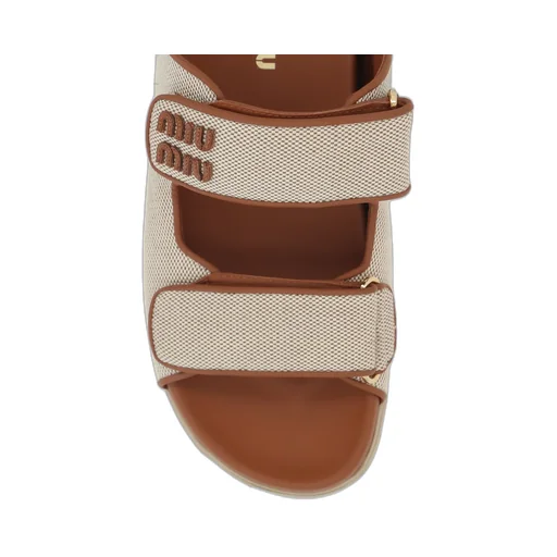 Miu Miu Two-Toned Slip-On Sandals