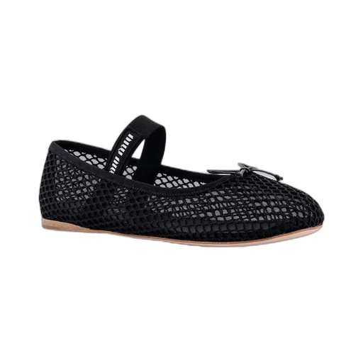 Miu Miu Mesh-Designed Round-Toe Ballet Flats