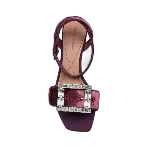 Dolce & Gabbana Embellished Velvet Sandals