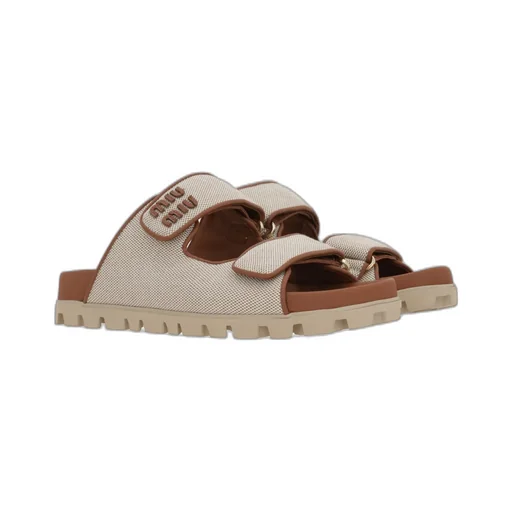 Miu Miu Two-Toned Slip-On Sandals