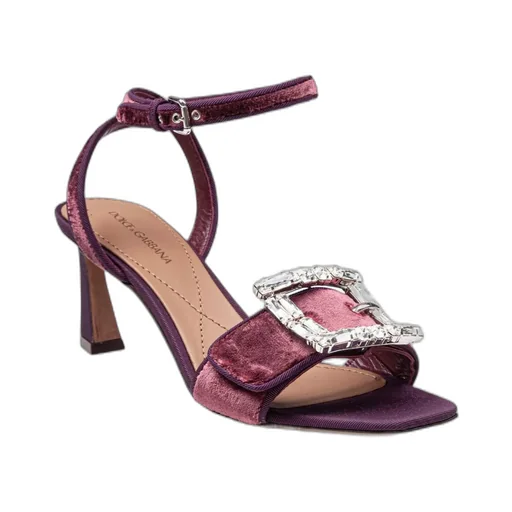 Dolce & Gabbana Embellished Velvet Sandals